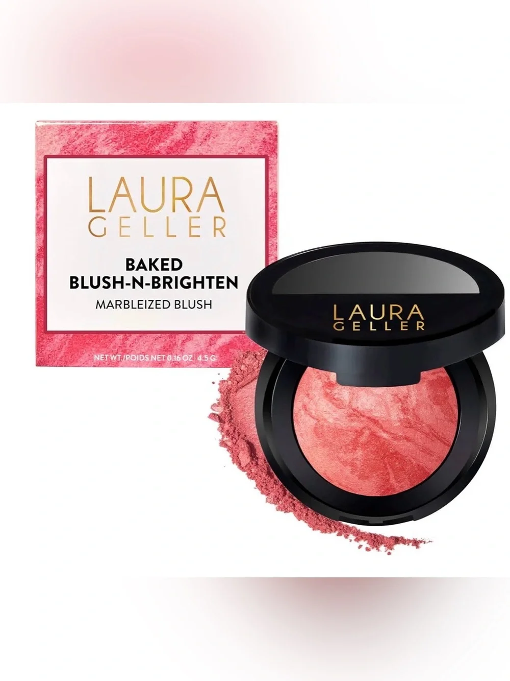 Laura Geller Baked Blush in Cherry Custard with Brush **NEW**